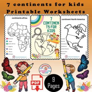 7 continents coloring